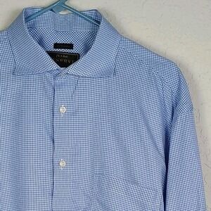 JoS A Bank Reserve No Wrinkle Long Sleeve Dress Shirt 100% Egyptian Cotton 17-33